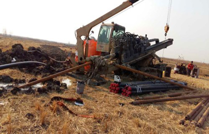 GD1100-LS HDD Machine in Natural Gas Pipeline crossing project in Panjing City Liaoning Province
